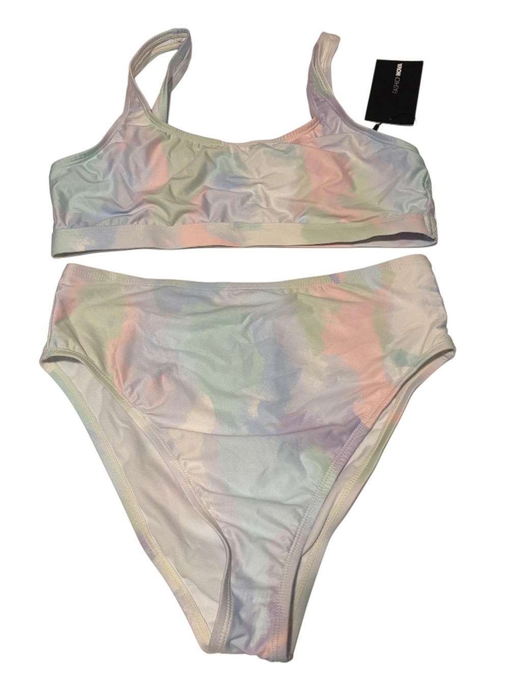 Women’s FashionNova Beach House 2 Piece Swimsuit Ombre Sz LG NWT